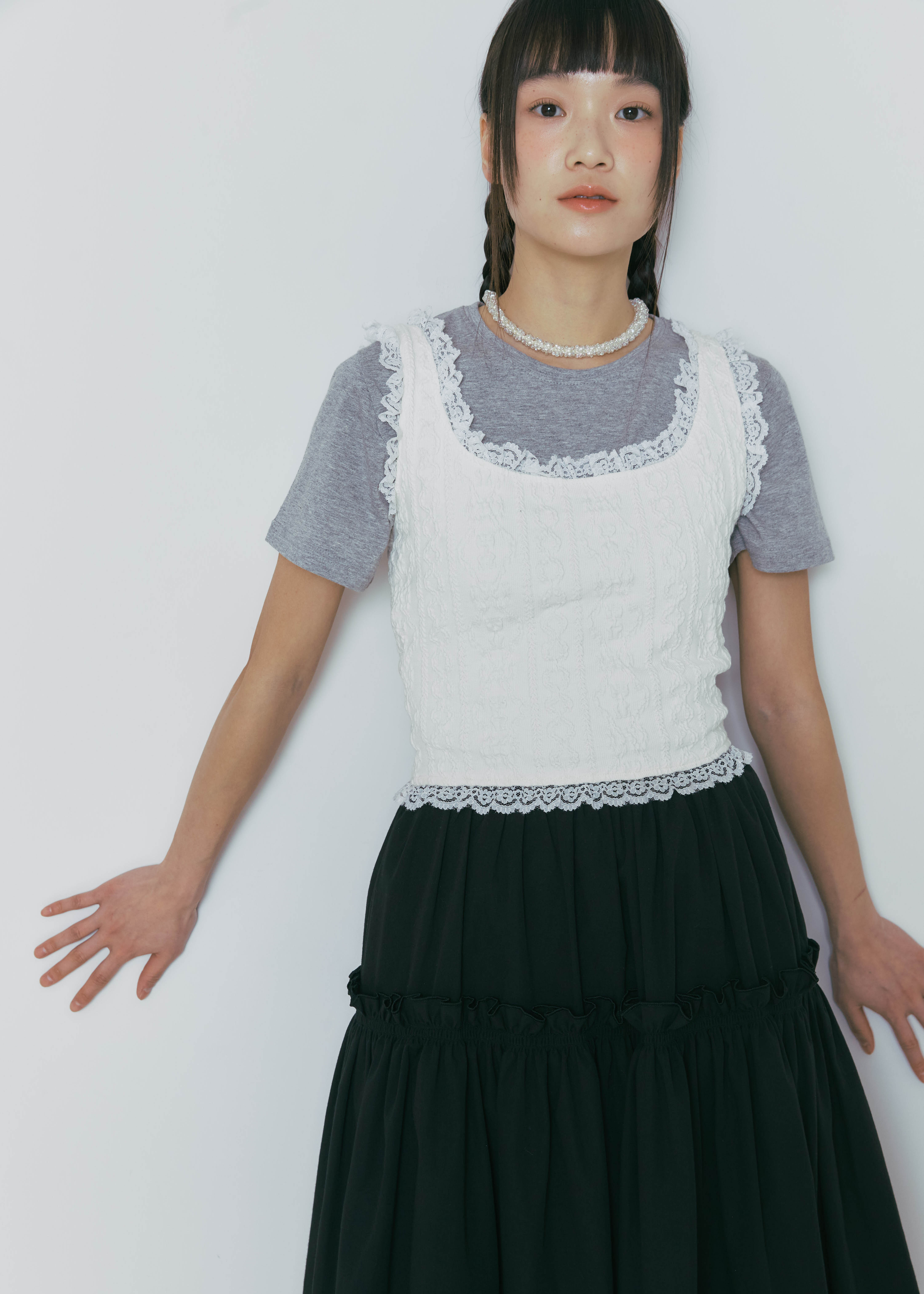 [5차]  Angel lace sleeveless - white